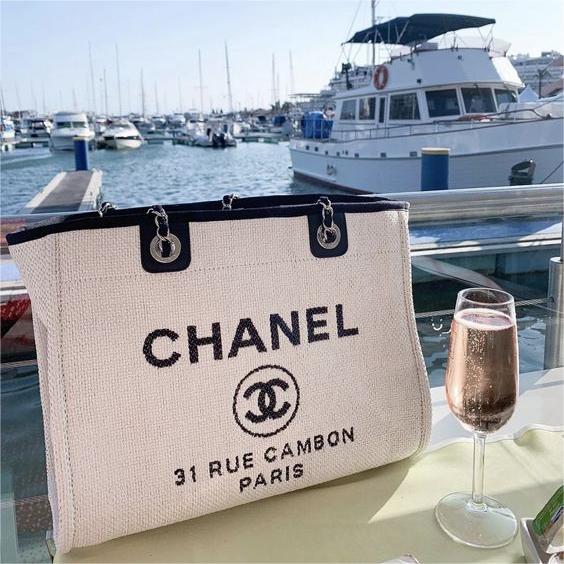 Chanel Deauville Tote Bag - White