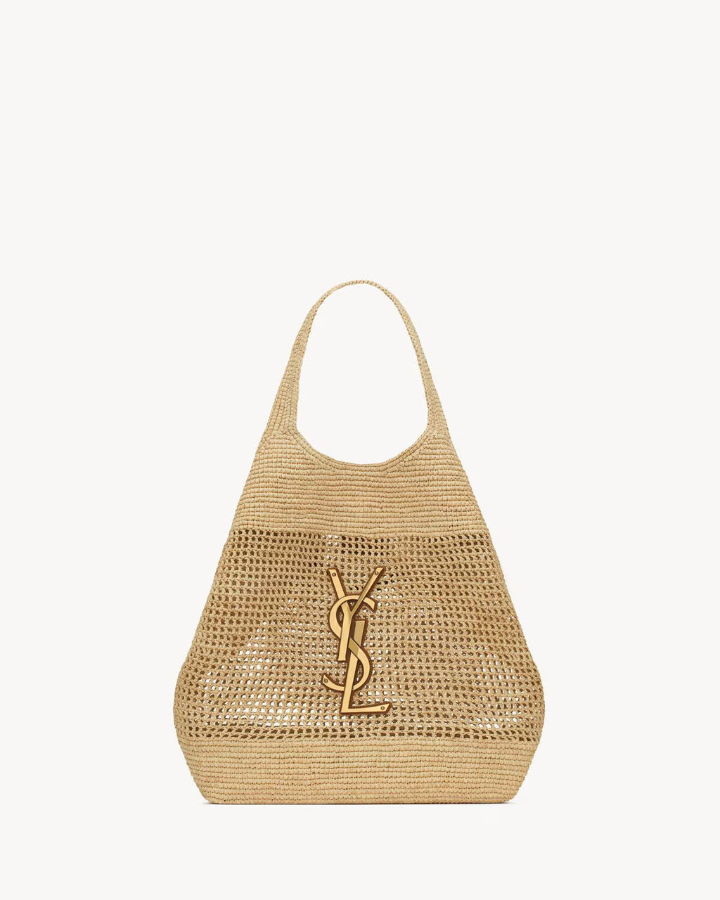 YSL Icare in Raffia Handbag