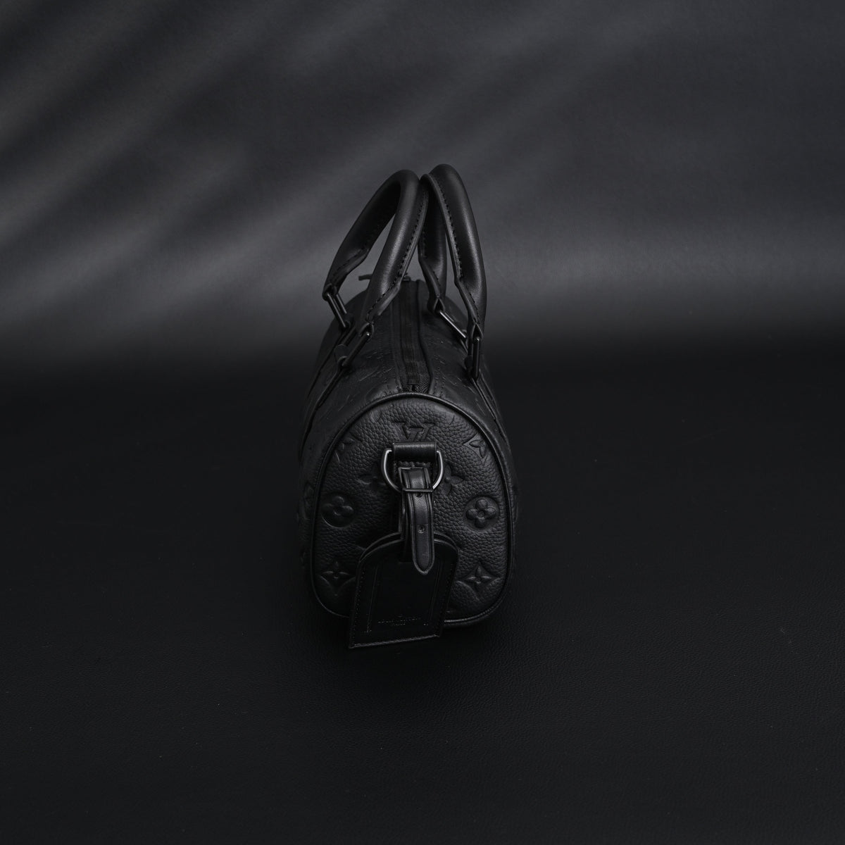 Louis Vuitton Keepall Bandoulière 50 – Monogram Shadow Black Leather Travel Bag