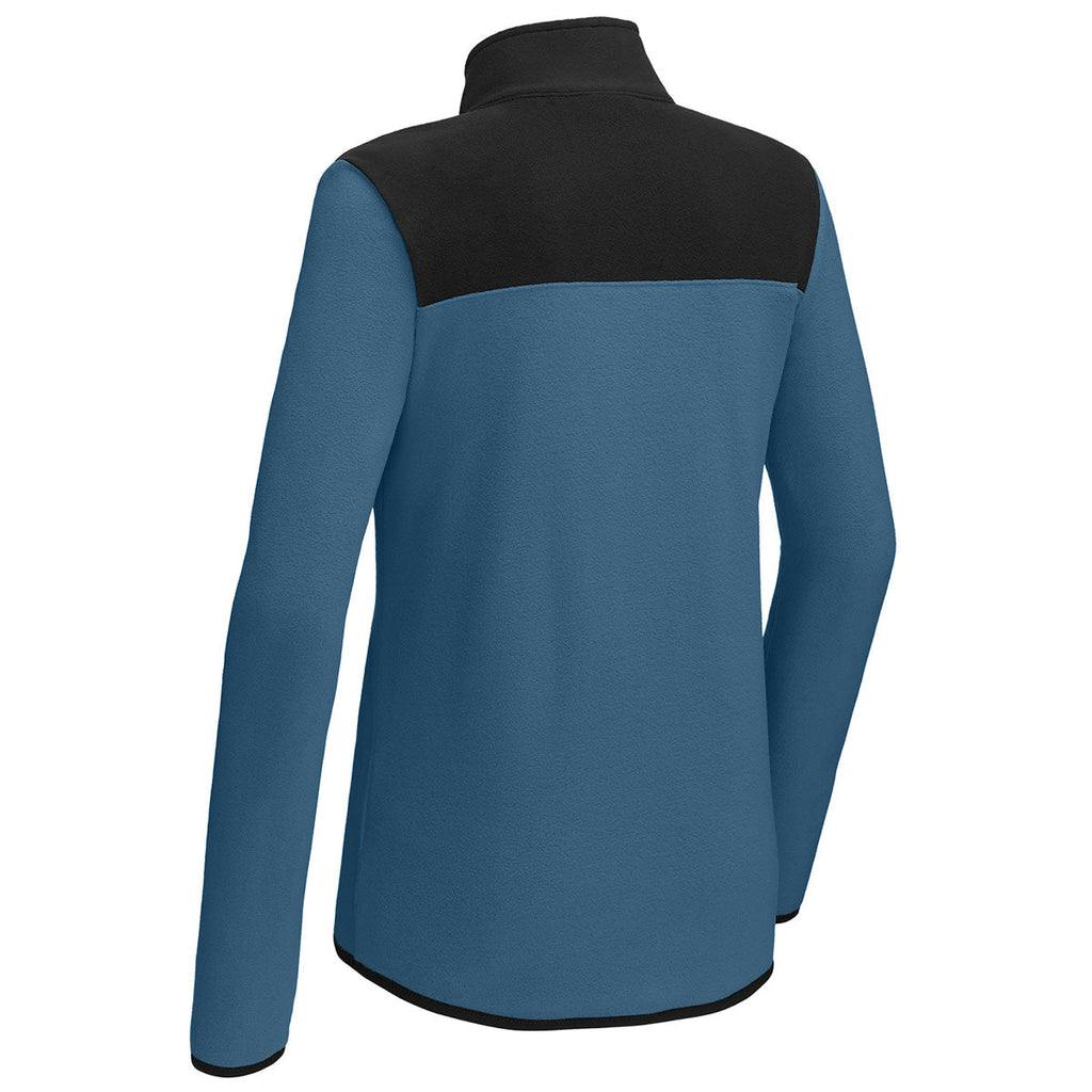 The North Face Women's Shady Blue/ TNF Black Glacier 1/4-Zip Fleece