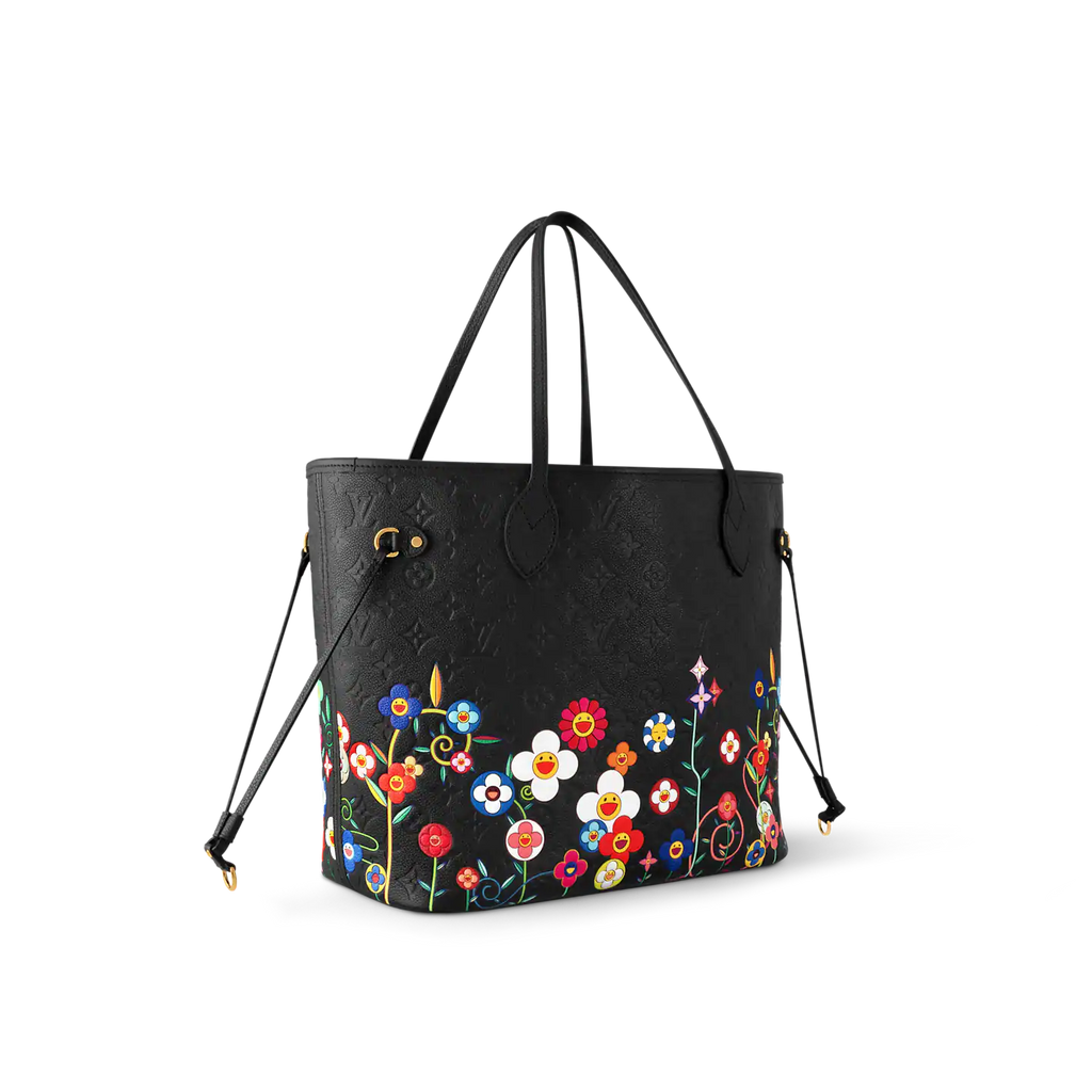 LV x TM Neverfull MM Tote Bag - Black
